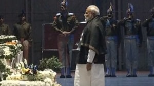 Pulwama attack Updates| PM Modi pays tribute to slain CRPF soldiers(ANI/Twitter)