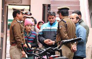 CRPF officials with the family members of CRPF jawan Mohan Lal Raturi at his residence in Dehradun on Friday, Feb 15, 2019.(HT Photo) CRPF officials with the family members of CRPF jawan Mohan Lal Raturi at his residence in Dehradun on Friday, Feb 15, 2019.(HT Photo)