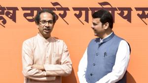 Maharashtra Chief Minister Devendra Fadnavis met Shiv Sena chief Uddhav Thackeray at the latter’s residence to discuss an alliance to share seats and power for the upcoming polls, Thursday, Feb 14, 2019.(Kunal Patil/HT File) Maharashtra Chief Minister Devendra Fadnavis met Shiv Sena chief Uddhav Thackeray at the latter’s residence to discuss an alliance to share seats and power for the upcoming polls, Thursday, Feb 14, 2019.(Kunal Patil/HT File)