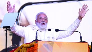 PM Modi will also address another public meeting at Dhar in Madhya Pradesh Saturday, a BJP leader said.(Anil Dayal/HT Photo) PM Modi will also address another public meeting at Dhar in Madhya Pradesh Saturday, a BJP leader said.(Anil Dayal/HT Photo)