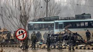 The CRPF personnel were killed on Thursday afternoon in one of the deadliest terror attacks in the restive state in decades.(PTI phooto) The CRPF personnel were killed on Thursday afternoon in one of the deadliest terror attacks in the restive state in decades.(PTI phooto)