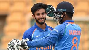 File image of India A cricketer Mayank Markande (L).(PTI) File image of India A cricketer Mayank Markande (L).(PTI)