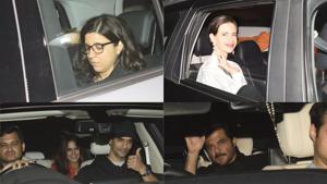 Zoya Akhtar, Kalki Koechlin, Neha Dhupia, Angad Bedi, Anil Kapoor at the Gully Boy screening in Mumbai.(Varinder Chawla) Zoya Akhtar, Kalki Koechlin, Neha Dhupia, Angad Bedi, Anil Kapoor at the Gully Boy screening in Mumbai.(Varinder Chawla)