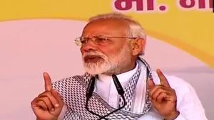 PM Narendra Modi speaks in Dhule, Maharashtra.(ANI/Twitter) PM Narendra Modi speaks in Dhule, Maharashtra.(ANI/Twitter)