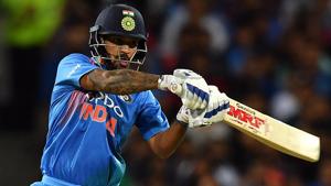 Shikhar Dhawan bats during a T20 international cricket match against Australia at the SCG in Sydney.(AFP) Shikhar Dhawan bats during a T20 international cricket match against Australia at the SCG in Sydney.(AFP)