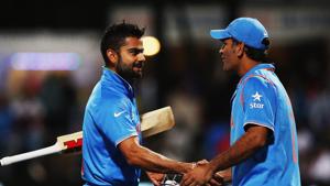 File image of Virat Kohli and MS Dhoni.(Getty Images) File image of Virat Kohli and MS Dhoni.(Getty Images)