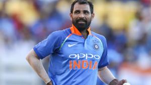 Mohammed Shami with the ball against New Zealand during their fifth one day international at Westpac Stadium in Wellington.(AP) Mohammed Shami with the ball against New Zealand during their fifth one day international at Westpac Stadium in Wellington.(AP)