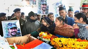 Kaul, who had left Dehradun on Monday morning, was the first to be informed about the major’s death by army officials.(PTI) Kaul, who had left Dehradun on Monday morning, was the first to be informed about the major’s death by army officials.(PTI)