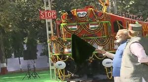 Indian Railways has converted a diesel locomotive into an electric one, as part of efforts to completely electrify the broad gauge network.(@BJP4India/Twitter) Indian Railways has converted a diesel locomotive into an electric one, as part of efforts to completely electrify the broad gauge network.(@BJP4India/Twitter)