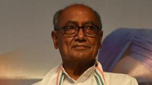 Senior Congress leader Digvijaya Singh at party headquarters in Bhopal, Madhya Pradesh.(Mujeeb Faruqui/HT photo) Senior Congress leader Digvijaya Singh at party headquarters in Bhopal, Madhya Pradesh.(Mujeeb Faruqui/HT photo)