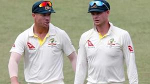 Australia's David Warner and Steve Smith leave the pitch after beating South Africa.(REUTERS) Australia's David Warner and Steve Smith leave the pitch after beating South Africa.(REUTERS)