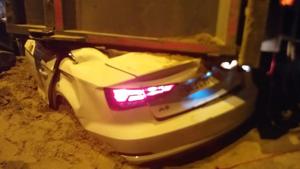 The family of four was returning from an engagement in their Audi car when the mishap took place.(Photo Credit: Delhi Police) The family of four was returning from an engagement in their Audi car when the mishap took place.(Photo Credit: Delhi Police)