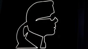 A logo adorns the storefront of the Karl Lagerfeld store in the SoHo neighborhood of Manhattan, February 19, 2019 in New York City.(Drew Angerer/Getty Images/AFP) A logo adorns the storefront of the Karl Lagerfeld store in the SoHo neighborhood of Manhattan, February 19, 2019 in New York City.(Drew Angerer/Getty Images/AFP)