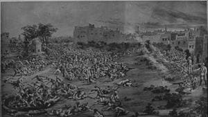 Hundreds of people were killed when British troops under Brig-Gen Reginald Dyer’s command fired on a crowd of unarmed Indians at Amritsar’s Jallianwala Bagh on April 13, 1919. Hundreds of people were killed when British troops under Brig-Gen Reginald Dyer’s command fired on a crowd of unarmed Indians at Amritsar’s Jallianwala Bagh on April 13, 1919.