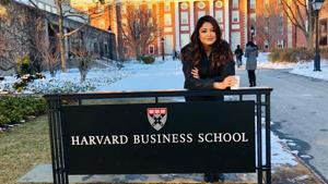 Tanushree Dutta at the Harvard Business School, USA. Tanushree Dutta at the Harvard Business School, USA.