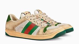 Twitter users say it seemed a bit ridiculous to purchase a pair of worn-looking sneakers for this much money. (Gucci) Twitter users say it seemed a bit ridiculous to purchase a pair of worn-looking sneakers for this much money. (Gucci)
