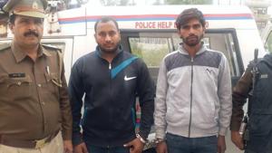 According to police, two suspects (in photo) were arrested following leads from informants and from the prime suspect, who had surrendered the day after the shooting in a different case.(HT Photo) According to police, two suspects (in photo) were arrested following leads from informants and from the prime suspect, who had surrendered the day after the shooting in a different case.(HT Photo)