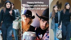Sophie Turner turned 23 and celebrating with her were Priyanka Chopra and Nick Jonas.(Instagram) Sophie Turner turned 23 and celebrating with her were Priyanka Chopra and Nick Jonas.(Instagram)