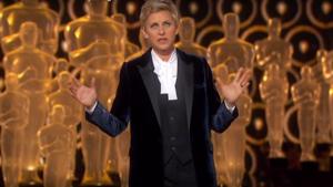 Ellen DeGeneres hosts the Academy Awards in 2014.(Oscars/YouTube) Ellen DeGeneres hosts the Academy Awards in 2014.(Oscars/YouTube)