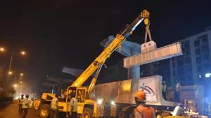 Metro 7 work underway in Andheri.(HT FILE) Metro 7 work underway in Andheri.(HT FILE)