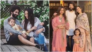 Shahid Kapoor is the happiest when he is with his family -- wife Mira Rajput and children Misha and Zayn.(Instagram) Shahid Kapoor is the happiest when he is with his family -- wife Mira Rajput and children Misha and Zayn.(Instagram)