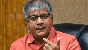 Prakash Ambedkar is holding his cards close to his chest by not yet closing the doors to the Congress.(PTI/File Photo) Prakash Ambedkar is holding his cards close to his chest by not yet closing the doors to the Congress.(PTI/File Photo)