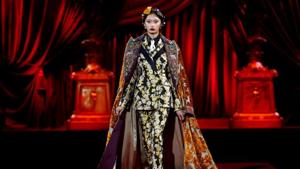A model presents a creation at the Dolce & Gabbana Autumn/Winter 2019 womenswear show at Milan Fashion Week, Italy. A model presents a creation at the Dolce & Gabbana Autumn/Winter 2019 womenswear show at Milan Fashion Week, Italy.
