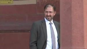 Pakistan Deputy High Commissioner Syed Haider Shah arrives at South Block on Wednesday. Pakistan Deputy High Commissioner Syed Haider Shah arrives at South Block on Wednesday.