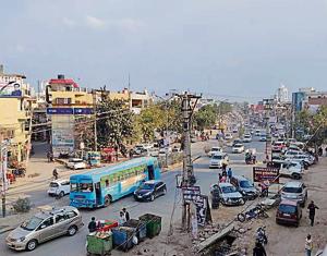 The NHAI is upgrading the 21.66-km long Sohna Road in two parts.(Yogesh Kumar/HT Photo) The NHAI is upgrading the 21.66-km long Sohna Road in two parts.(Yogesh Kumar/HT Photo)
