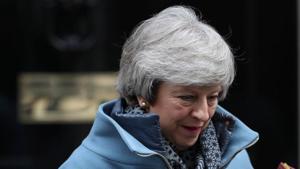 Britain's Prime Minister Theresa May called for restraint and de-escalation by both India and Pakistan.(REUTERS) Britain's Prime Minister Theresa May called for restraint and de-escalation by both India and Pakistan.(REUTERS)