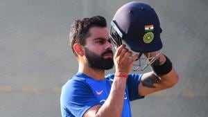 File image of India skipper Virat Kohli in action during a training session.(AFP) File image of India skipper Virat Kohli in action during a training session.(AFP)