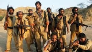 Sonchiriya movie review: Sushant Singh Rajput and his men speak in Bundelkhandi throughout the film. Sonchiriya movie review: Sushant Singh Rajput and his men speak in Bundelkhandi throughout the film.