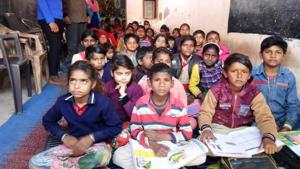 With 100% illiteracy rate, these slum dwellers had no hope of upward mobility and the children too were caught in the vicious cycle.(HT Photo) With 100% illiteracy rate, these slum dwellers had no hope of upward mobility and the children too were caught in the vicious cycle.(HT Photo)