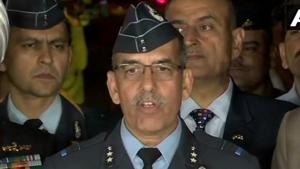 Wing Commander Abhinandan Varthaman’s MiG 21 was shot as he bailed out after bringing down a Pakistani F-16 fighter jet: IAF(ANI photo) Wing Commander Abhinandan Varthaman’s MiG 21 was shot as he bailed out after bringing down a Pakistani F-16 fighter jet: IAF(ANI photo)