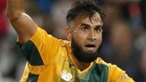 South Africa's Imran Tahir unsuccessfully appeals.(REUTERS) South Africa's Imran Tahir unsuccessfully appeals.(REUTERS)