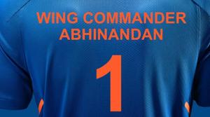 The BCCI on Friday put out a picture of the Indian Team’s jersey bearing IAF Wing Commander Abhinandan Varthaman’s name and number 1 on it as a tribute after his return to the country from Pakistan.(BCCI/Twitter) The BCCI on Friday put out a picture of the Indian Team’s jersey bearing IAF Wing Commander Abhinandan Varthaman’s name and number 1 on it as a tribute after his return to the country from Pakistan.(BCCI/Twitter)
