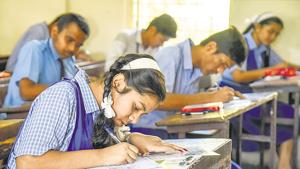 Students on the first day of the SSC exams at MIT School on Friday.(Sanket Wankhade/HT PHOTO) Students on the first day of the SSC exams at MIT School on Friday.(Sanket Wankhade/HT PHOTO)