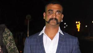Indian Air Force (IAF) pilot Wing Commander Abhinandan Varthaman as he is released by Pakistan authorities at Wagah border on the Pakistani side, Friday, March 1, 2019.(PTI photo) Indian Air Force (IAF) pilot Wing Commander Abhinandan Varthaman as he is released by Pakistan authorities at Wagah border on the Pakistani side, Friday, March 1, 2019.(PTI photo)
