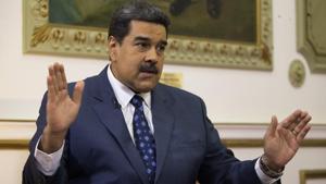 Four people were killed in the melee as Maduro’s forces prevented the 178 metric tonnes of rice, beans and other food from crossing into the country from Colombia. The leftist strongman says the aid is a pretext for a US-led invasion.(AP) Four people were killed in the melee as Maduro’s forces prevented the 178 metric tonnes of rice, beans and other food from crossing into the country from Colombia. The leftist strongman says the aid is a pretext for a US-led invasion.(AP)