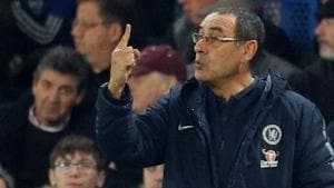 Chelsea manager Maurizio Sarri.(REUTERS) Chelsea manager Maurizio Sarri.(REUTERS)