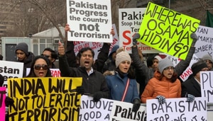 The protestors raised slogans against all major terrorist attacks originating from Pakistan such as the 2008 Mumbai 26/11 attack, the Uri attack and the 2001 Indian Parliament attack among others.(Twitter/OFBJP - USA) The protestors raised slogans against all major terrorist attacks originating from Pakistan such as the 2008 Mumbai 26/11 attack, the Uri attack and the 2001 Indian Parliament attack among others.(Twitter/OFBJP - USA)