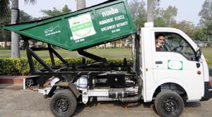 Door-to-door garbage collection services will start covering at least 22 more sectors in Noida by the coming week. By April end,. (Photo by Sunil Ghosh / Hindustan Times)(HT Photo) Door-to-door garbage collection services will start covering at least 22 more sectors in Noida by the coming week. By April end,. (Photo by Sunil Ghosh / Hindustan Times)(HT Photo)