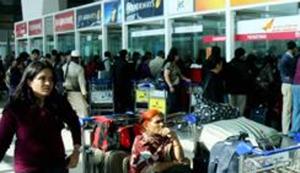A passenger was caught with 5 live rounds of .22mm calibre at Delhi airport on Sunday. HT Photo by SUSHIL KUMAR(Hindustan Times) A passenger was caught with 5 live rounds of .22mm calibre at Delhi airport on Sunday. HT Photo by SUSHIL KUMAR(Hindustan Times)
