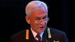 Indian Navy chief Admiral Anil Lanba at the Indo-Pacific Regional Dialogue in New Delhi on Tuesday.(ANI) Indian Navy chief Admiral Anil Lanba at the Indo-Pacific Regional Dialogue in New Delhi on Tuesday.(ANI)