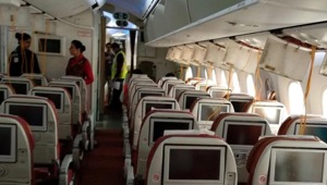 All passengers on board are safe and have been shifted to a hotel. They will be taken to Frankfurt at 6 am on Thursday morning.(ANI/Twitter) All passengers on board are safe and have been shifted to a hotel. They will be taken to Frankfurt at 6 am on Thursday morning.(ANI/Twitter)