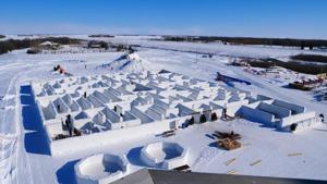 People play in a maze built by farmers Clint and Angie Masse in St. Adolphe.(AFP) People play in a maze built by farmers Clint and Angie Masse in St. Adolphe.(AFP)