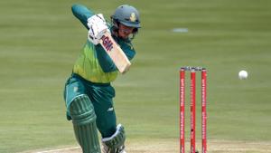 South Africa's Quinton de Kock bats during the second ODI against Sri Lanka.(AFP) South Africa's Quinton de Kock bats during the second ODI against Sri Lanka.(AFP)