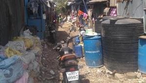 Being in a Coastal Regulatory Zone, Ganpat Patil Nagar in Mumbai’s Dahisar is considered illegal, as a result of which the civic body has not provided residents with water and electricity. Many residents of the colony have decided to opt for NOTA in the upcoming Lok Sabha elections.(HT Photo) Being in a Coastal Regulatory Zone, Ganpat Patil Nagar in Mumbai’s Dahisar is considered illegal, as a result of which the civic body has not provided residents with water and electricity. Many residents of the colony have decided to opt for NOTA in the upcoming Lok Sabha elections.(HT Photo)