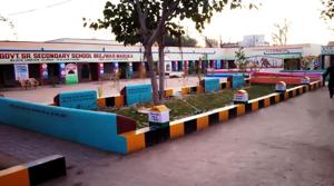 The transformed look of Beejwar Naruka government school(Rakesh Goswami/HT) The transformed look of Beejwar Naruka government school(Rakesh Goswami/HT)