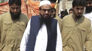 The UN decision to reject Hafiz Saeed’s appeal came after India provided detailed evidence including “highly confidential information” about his activities, sources told PTI.(AP/File Photo) The UN decision to reject Hafiz Saeed’s appeal came after India provided detailed evidence including “highly confidential information” about his activities, sources told PTI.(AP/File Photo)